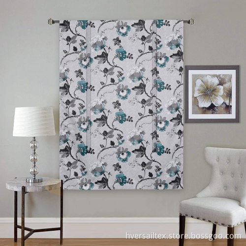 Thermal Insulated Adjustable Floral Tie Up curtain